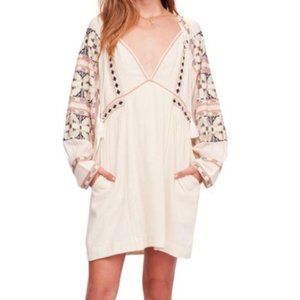 Free People All My Life Embroidered Minidress Size XS